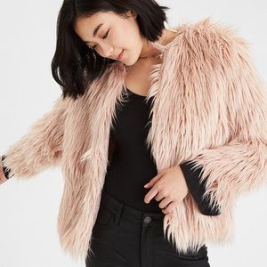 Pink Faux Fur Jacket NEW W/ TAGS